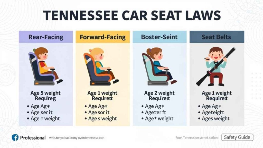 Changes of Tennessee’s Child Safety Seat Laws Over Time